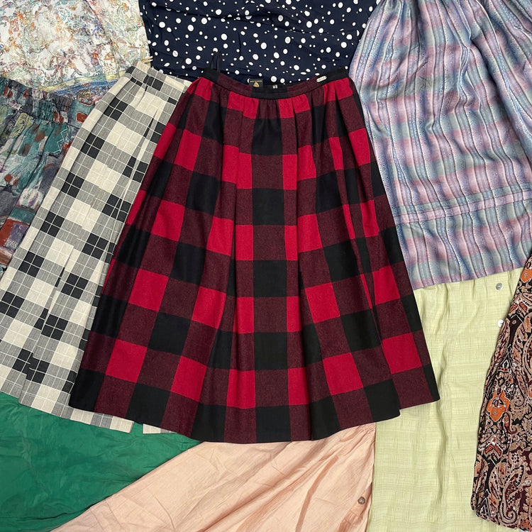 10KG Vintage Printed A-Line Skirts