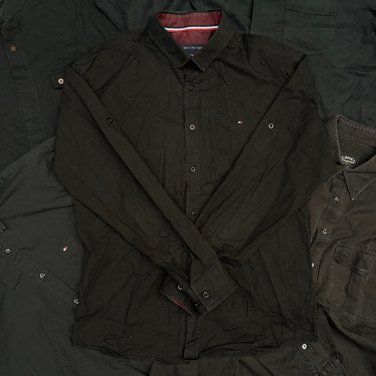 10KG Vintage Black Shirts Men Mix