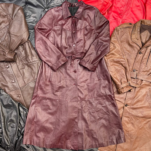 10KG Vintage Long Leather Jackets