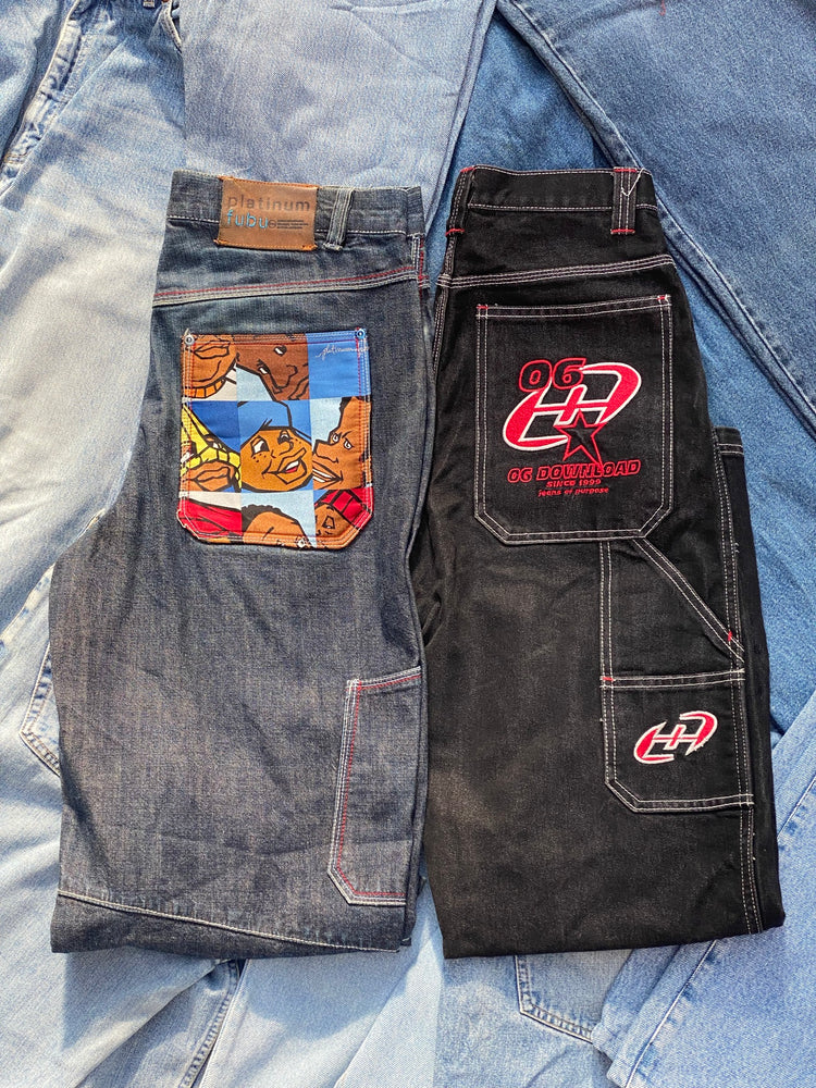 10KG Vintage Men Hip-Hop Jeans