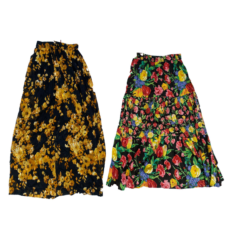 10KG Vintage Printed A-Line Skirts