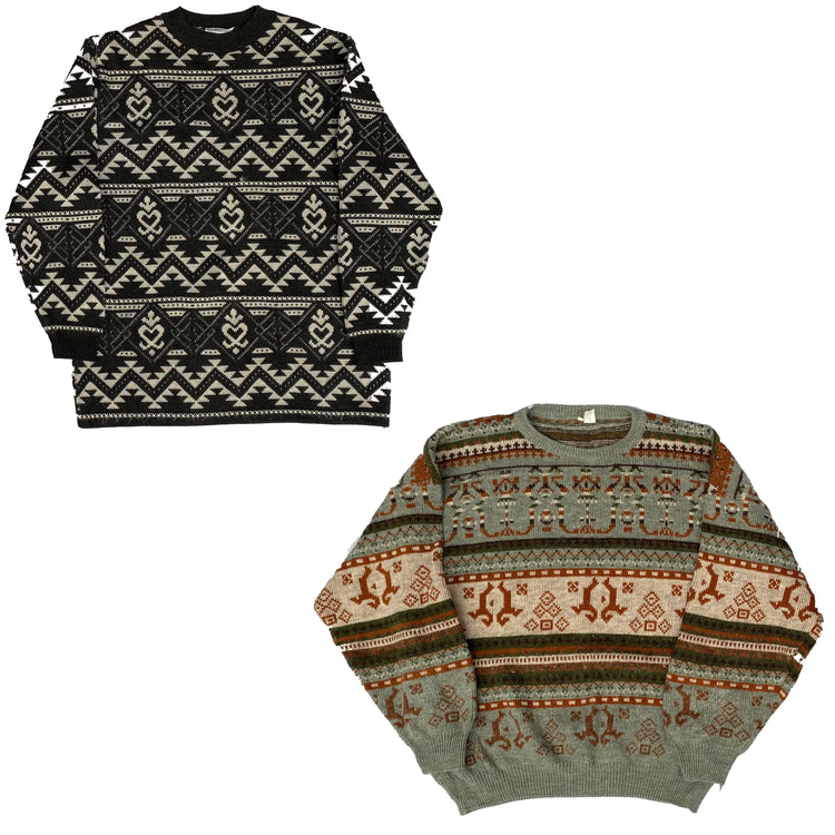 10KG Vintage Nordic Printed Knitwear