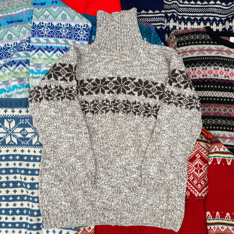 10KG Vintage Nordic Printed Knitwear